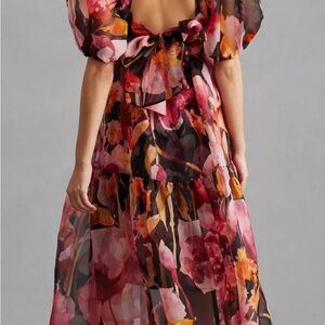 Anthropologie Vibrant Floral Maxi Dress